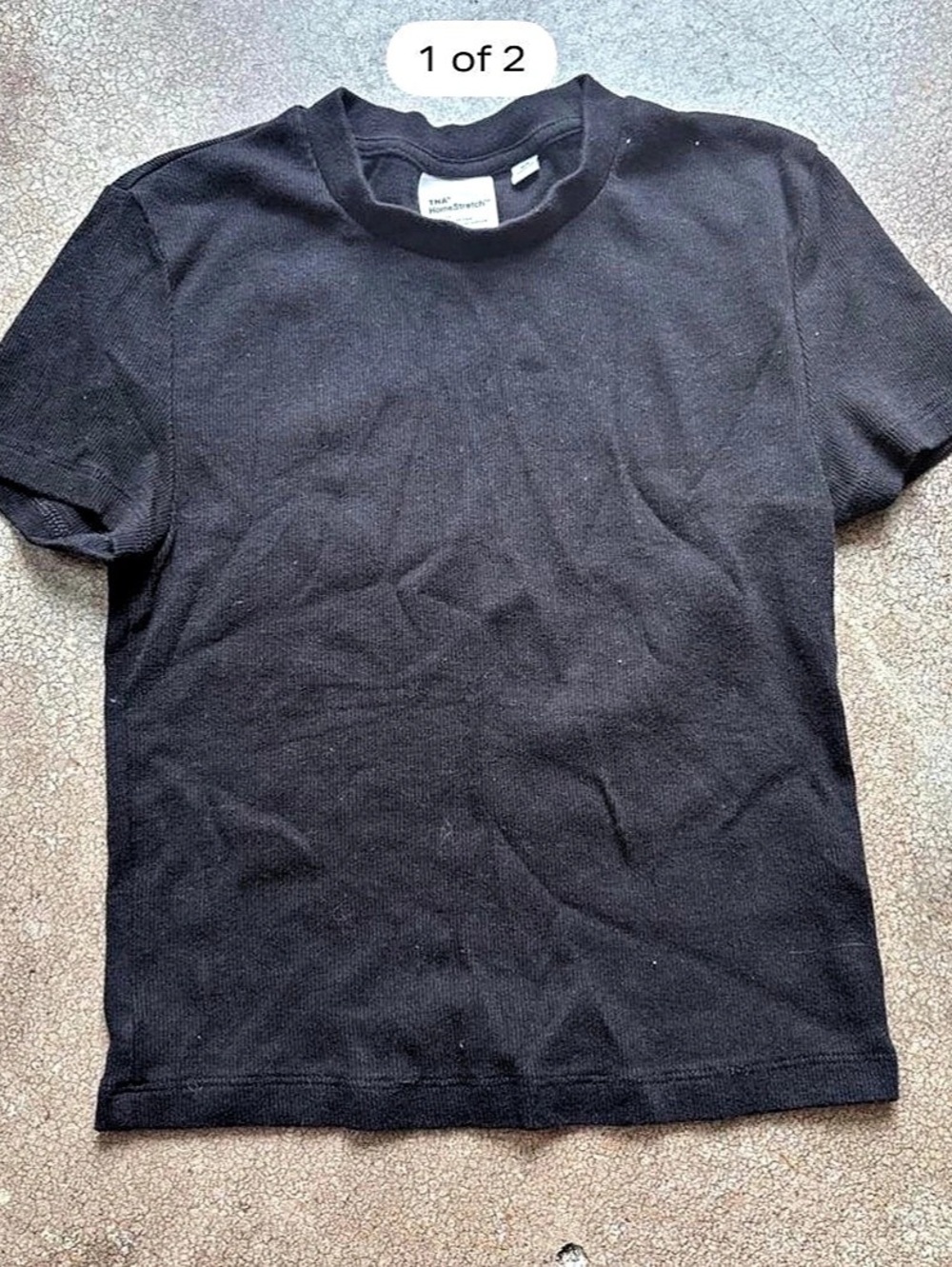 TNA HomeStretch Short Sleeve Tee in Black Size XS Like New